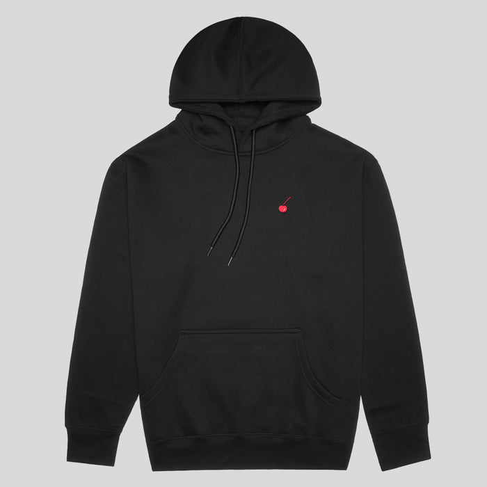 Cherry Hill Black Tech Fleece Hoodie — modern cut performance hoodie, men's activewear