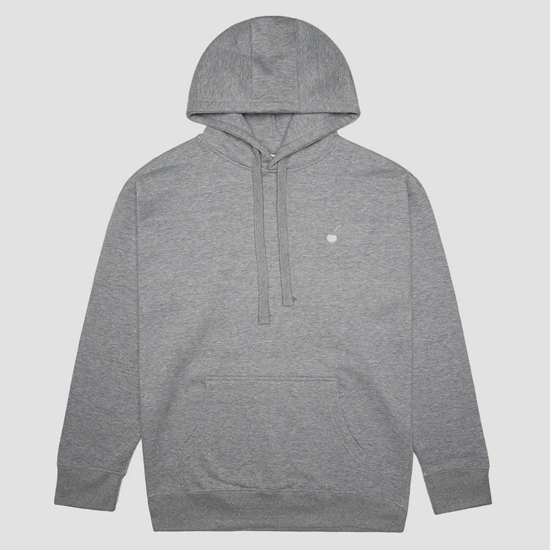 Cherry Hill Gray Hoodie — premium fleece pullover with embroidered logo, men's activewear