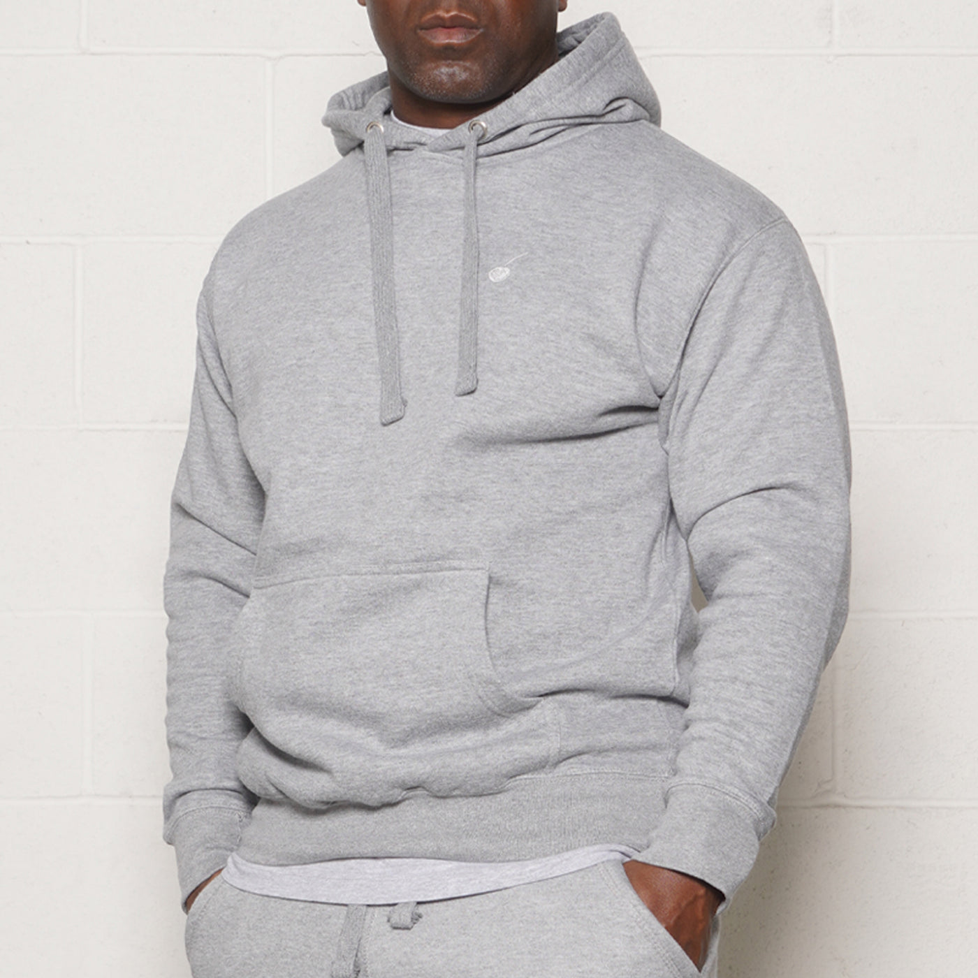 Cherry Hill Gray Hoodie — premium fleece pullover with embroidered logo, men's activewear