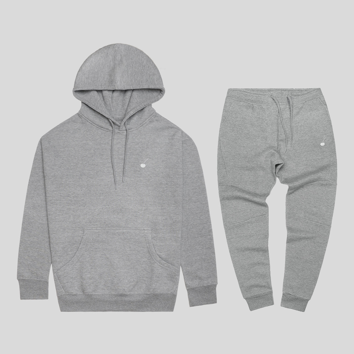 Cherry Hill Gray Tech Fleece Set — matching hoodie and jogger, men's premium athletic set