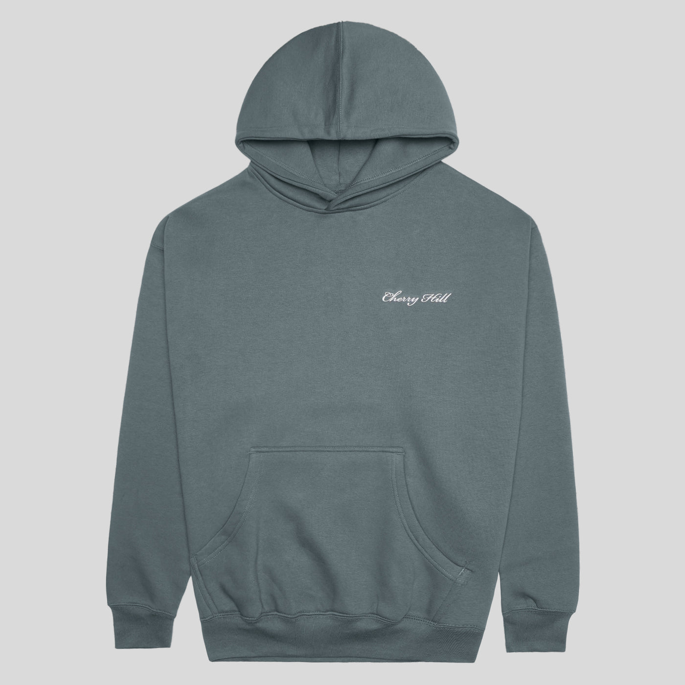 Cherry Hill Space Gray Heavyweight Hoodie — 12oz 400 GSM fleece, men's premium winter hoodie