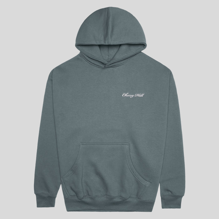 Cherry Hill Space Gray Heavyweight Hoodie — 12oz 400 GSM fleece, men's premium winter hoodie