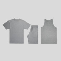Thumbnail for Solo Escape short set bundle – matching premium tee, shorts, and tank in black or gray