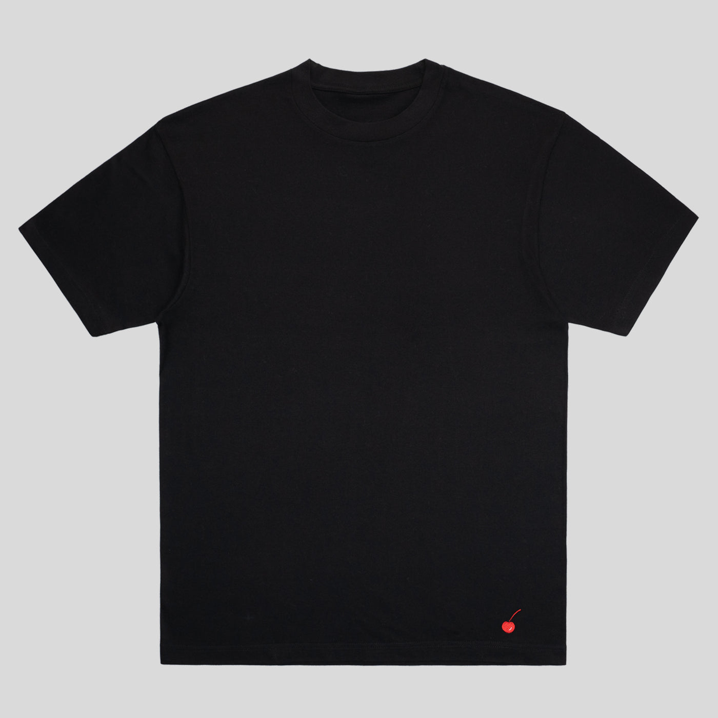 Cherry Hill Black Tee with red logo — premium tri-blend men's t-shirt